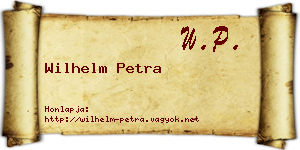 Wilhelm Petra névjegykártya